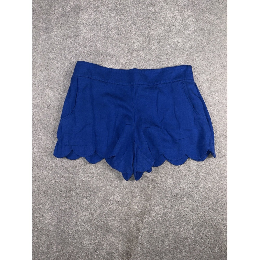 Lilly Pulitzer Buttercup Scallop Shorts royal purple pull on shorts medium
